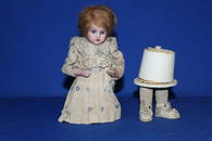 19th C Bisque Head Candy Container Doll - Excellent Condition