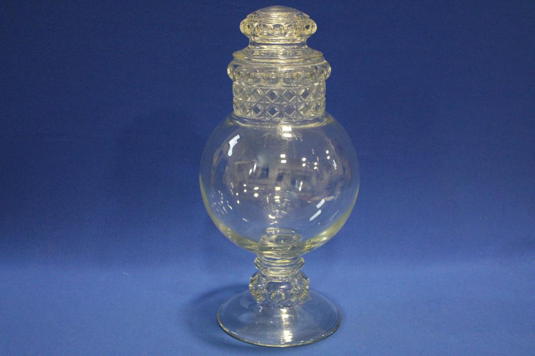 19th C Dakota Apothecary Bulbous Drug Store Candy Jar (1 of 1)