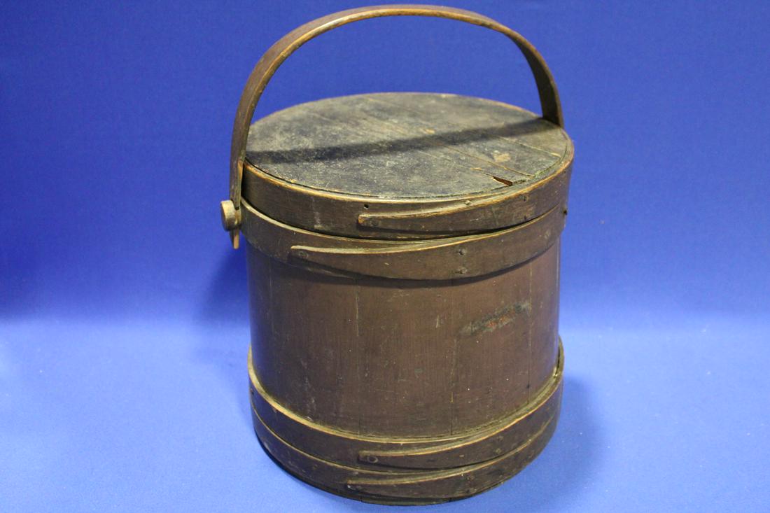 19th C Painted Firkin / Sugar Bucket Auction