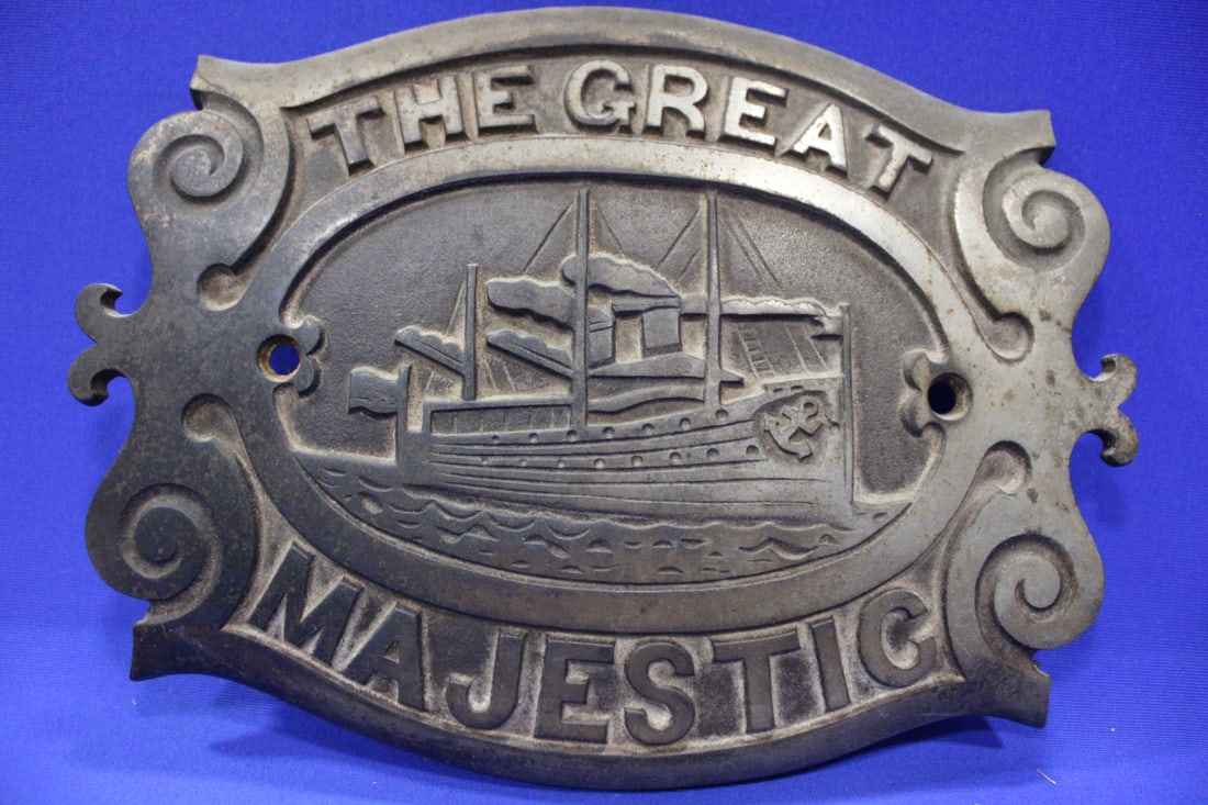 Coal / Wood Majestic Stove Plaque: Coal / Wood Majestic Stove Plaque - 11" L.