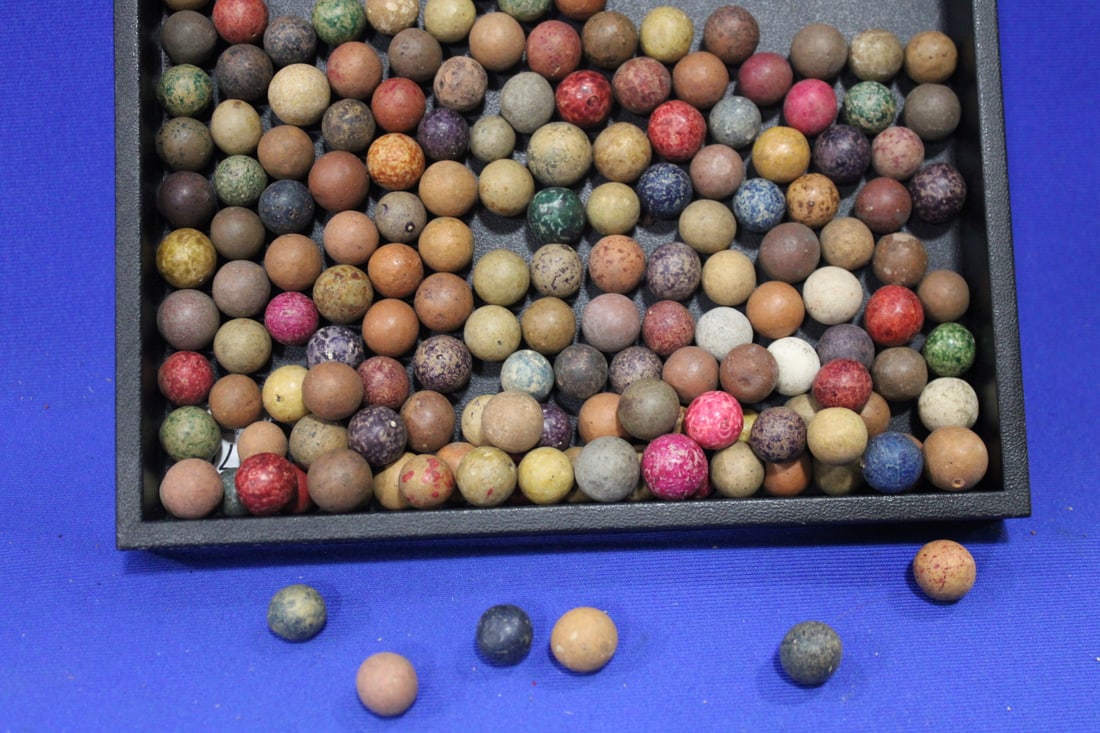 Small Size Painted Clay Marbles (1 of 1)