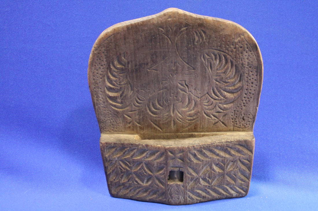 Pennsylvania Wall Mount Carved Early Butcher Knife Holder Auction