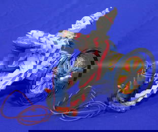 1917 Rare Schoenhut Clown Riding Tricycle Toy