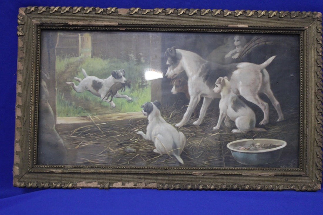 19th to Early 20th C Small Dog Print (1 of 4)