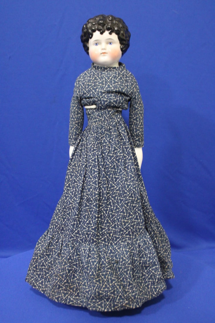 Unusual China Head Doll w/ Low Forehead Curls (1 of 5)