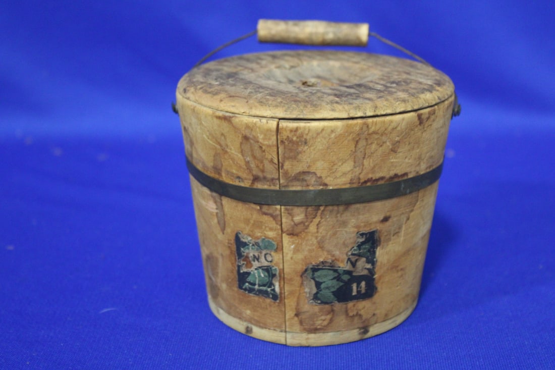 Miniature Wooden Bucket w/ Bail Handle (1 of 2)