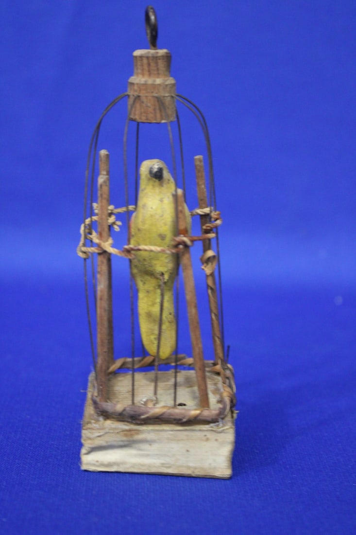 Antique Bird in Cage Squeak Toy (1 of 4)