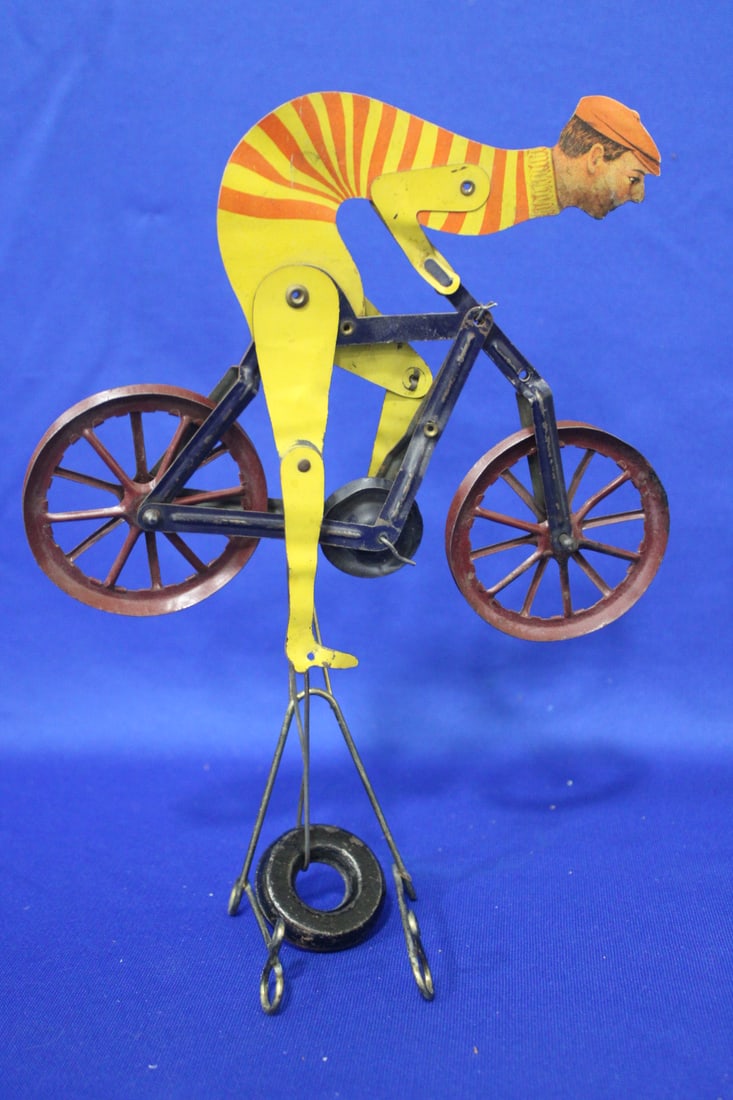 1920s A. C. Gilbert Bike Racer Wire Balance Toy (1 of 3)