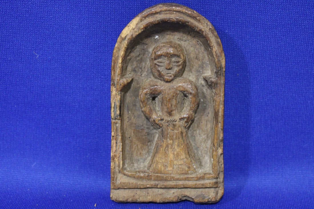 Rare Child Figure Wooden Maple Sugar Mold (1 of 2)