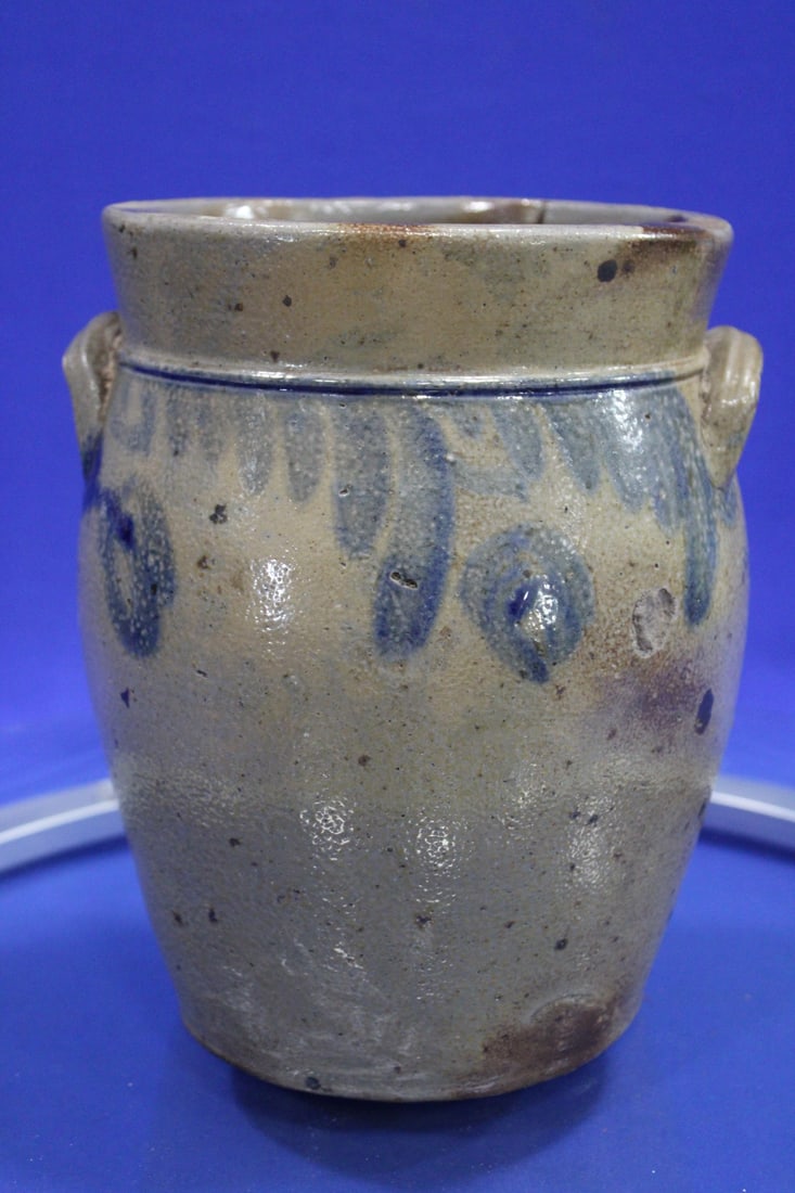 19th Remmey Cobalt Decorated Stoneware Jar (1 of 5)