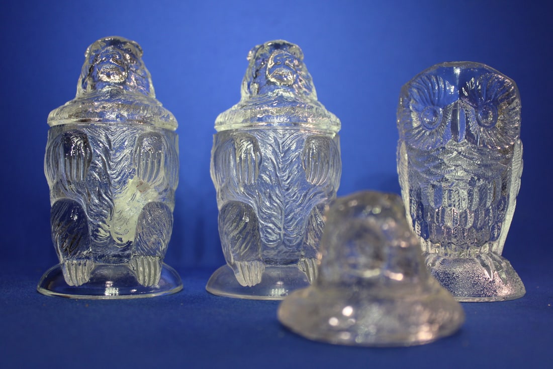 19th C Child's Glass Partial Table Set Menagerie (1 of 5)