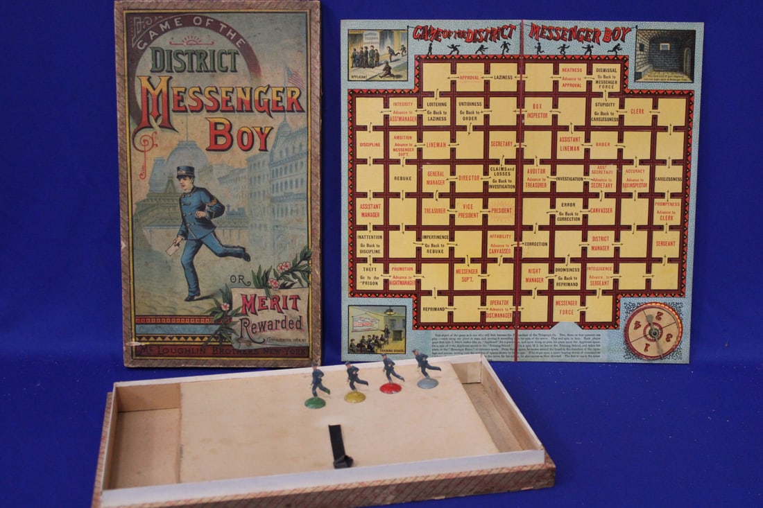 Ca. 1886 McLoughlin District Messenger Boy Game (1 of 3)