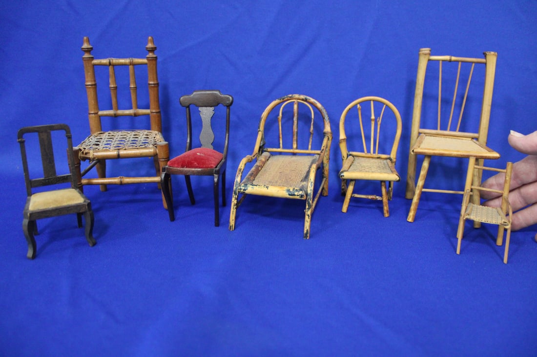 Miniature Salesman / Doll House Furniture Chairs (1 of 1)