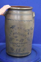 1875 Hamilton & Jones Rare 10 G Stoneware Jar - Revised Listing!