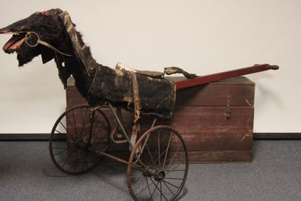 Very Rare Masonic Lodge Riding Donkey w/Crate