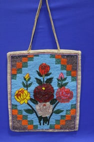 Early Plateau Indian Beaded Flat Bag