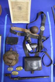 I'D Black Civil War Soldier Leather Accouterments