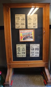 Movie Theatre Poster Yellow Pine Cabinet