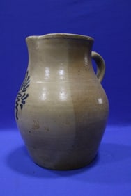 Cobalt Decorated Stoneware Jug / Pitcher