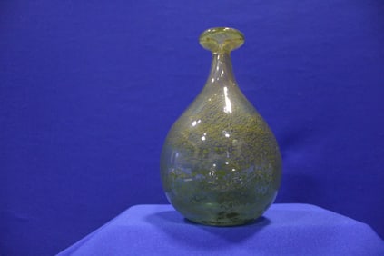 1969 Labino Art Glass Vase Narrow Neck
