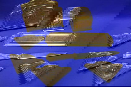 L. V. Aronson Gilded Desk Set Dated 1928