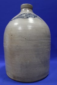 Gallon Jug with Cobalt Decorated Rose / Flower