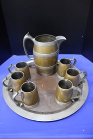 Reed & Barton Arts & Crafts Copper & Pewter Set
