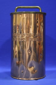 1940s WWII Distress Flares Copper Canister