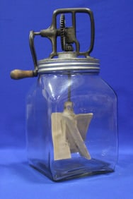 Daisy Glass Butter Churn