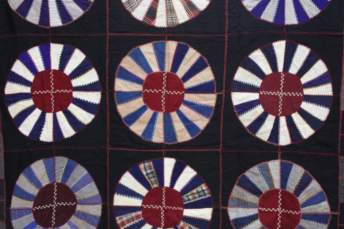 19th C Round Circles Crazy Quilt (1 of 4)