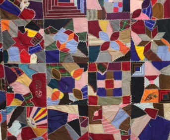 19th C Blocks Crazy Quilt