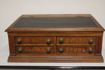 Early 1900s Clark's Spool Cabinet