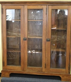3-Door Oak Bookcase