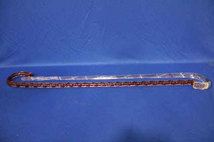 Pair Blown Glass Canes