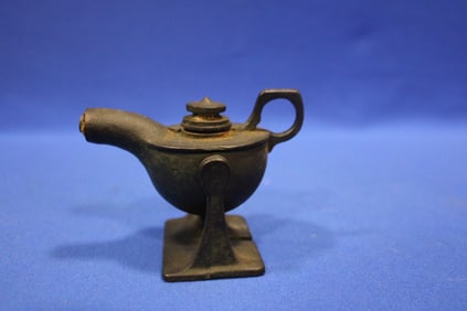 Rare Small Size Bronze Gimbal Lamp