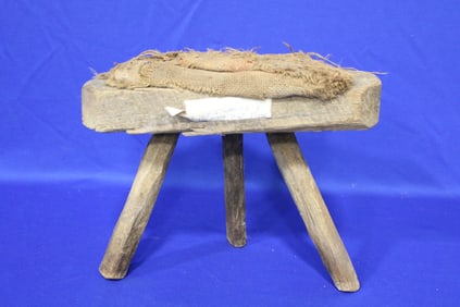 1894 Primitive 3-Legged Stool w/ Provenance