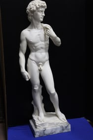 1990s A. Gianelli Italian Alabaster Statue of David