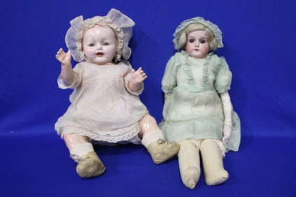 Rare 1920s Vanta Baby & A&M Bisque Doll