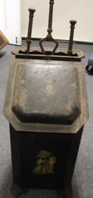 Tall Metal Coal Hod