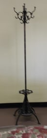 Fancy Victorian Metal Hall Tree