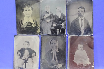 5 x 7 Tintypes Children, Men and Women