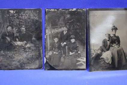 5" Tintypes Inc Outdoor Image of Men w/ Bones