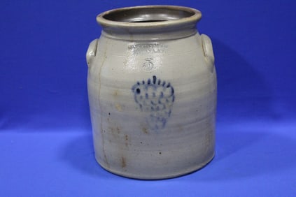 Whittmore Cobalt Strawberry Decorated Stoneware