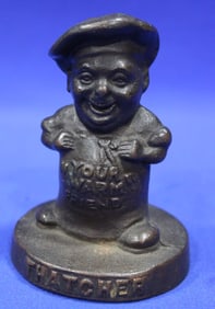 Cast Paperweight Advertising Thatcher Furnaces