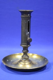 Early Brass Pushup Chamberstick Candleholder