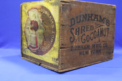 1890s Dunham's Cocoanut Country Store Crate