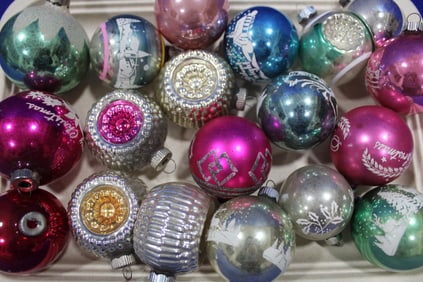 Mostly Shiny Brite Christmas Tree Ornaments