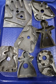 Antique Tin Cookie Cutters - Heart in Hand, More