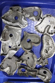 Misc Antique Tin Cookie Cutters w/ Mostly Birds