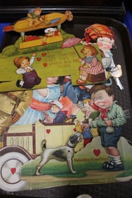 1915-50s Lg Mechanical Valentines - Inc Blimp